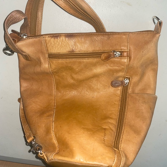 NATURALIZER Leather Hobo Backpack - Picture 13 of 16